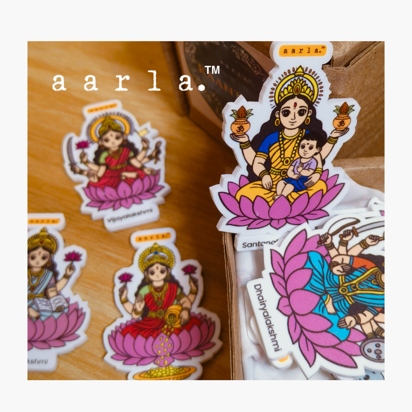 Aarla Divine Magnet Set – 25 pcs (Ganapathi + Navadurga + Ashtalakshmi)