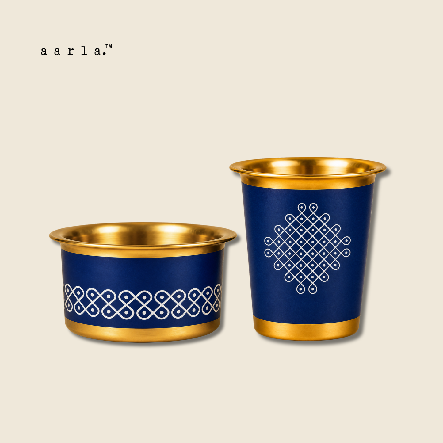Blue Kolam Dabara Tumbler
