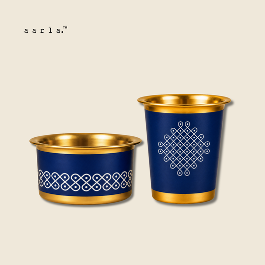 Blue Kolam Dabara Tumbler