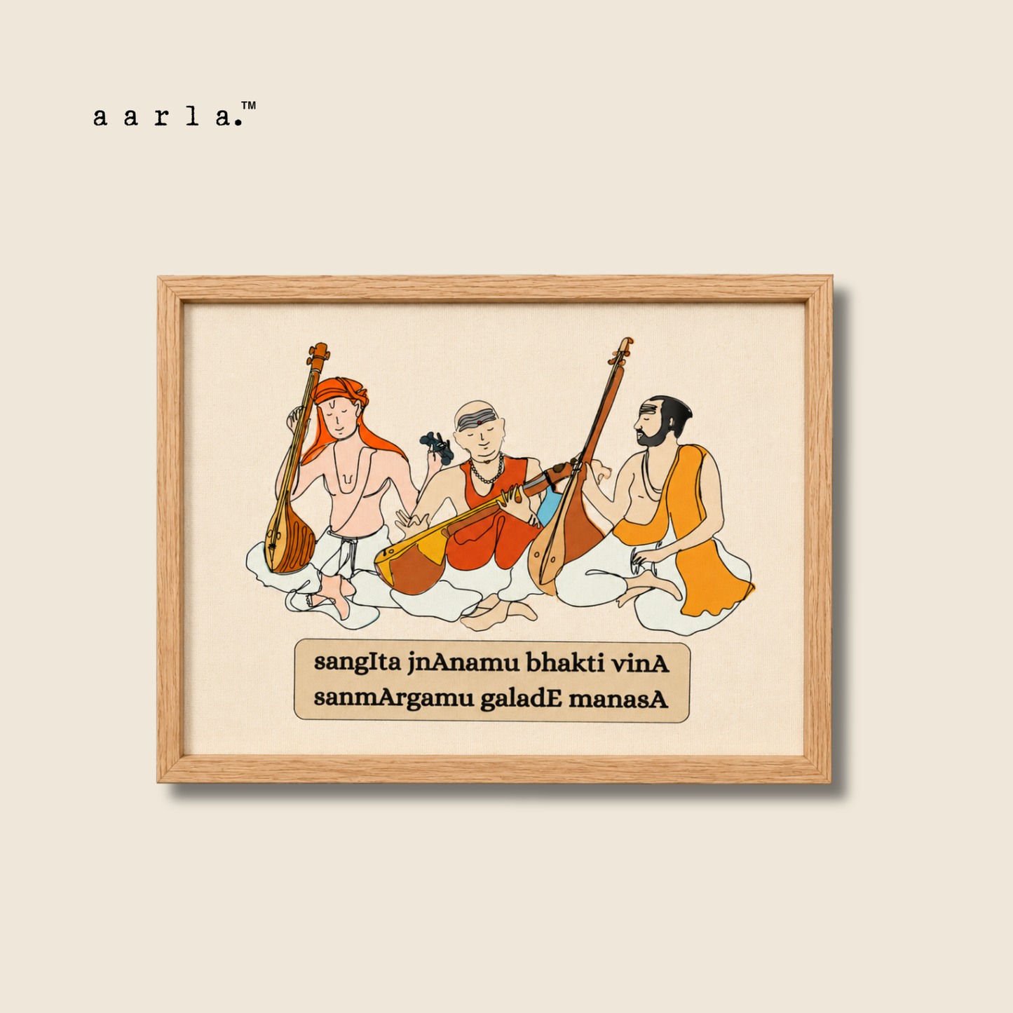 Carnatic Trinity - Framed Art on Canvas