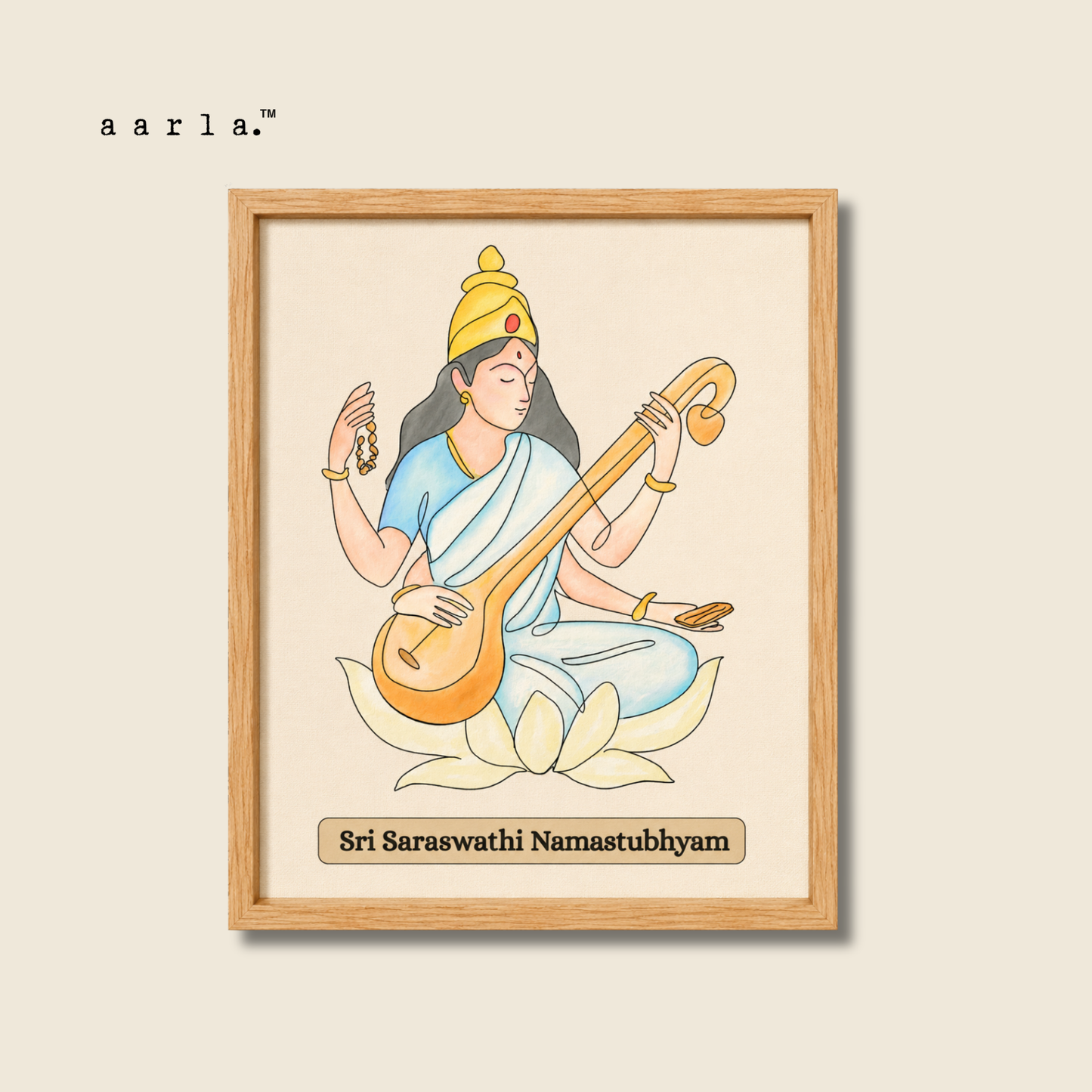Saraswathi - Framed Art on Cavas