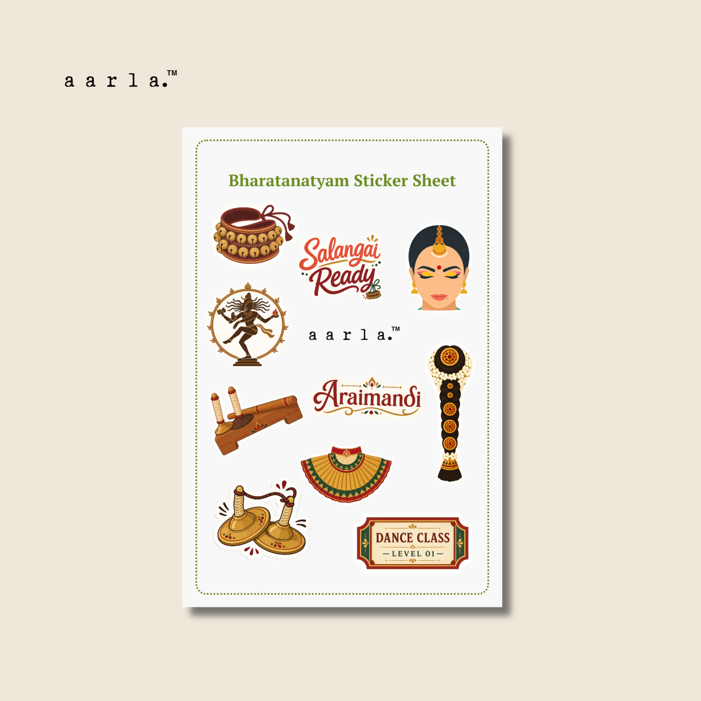 Bharatanatyam Sticker Sheet