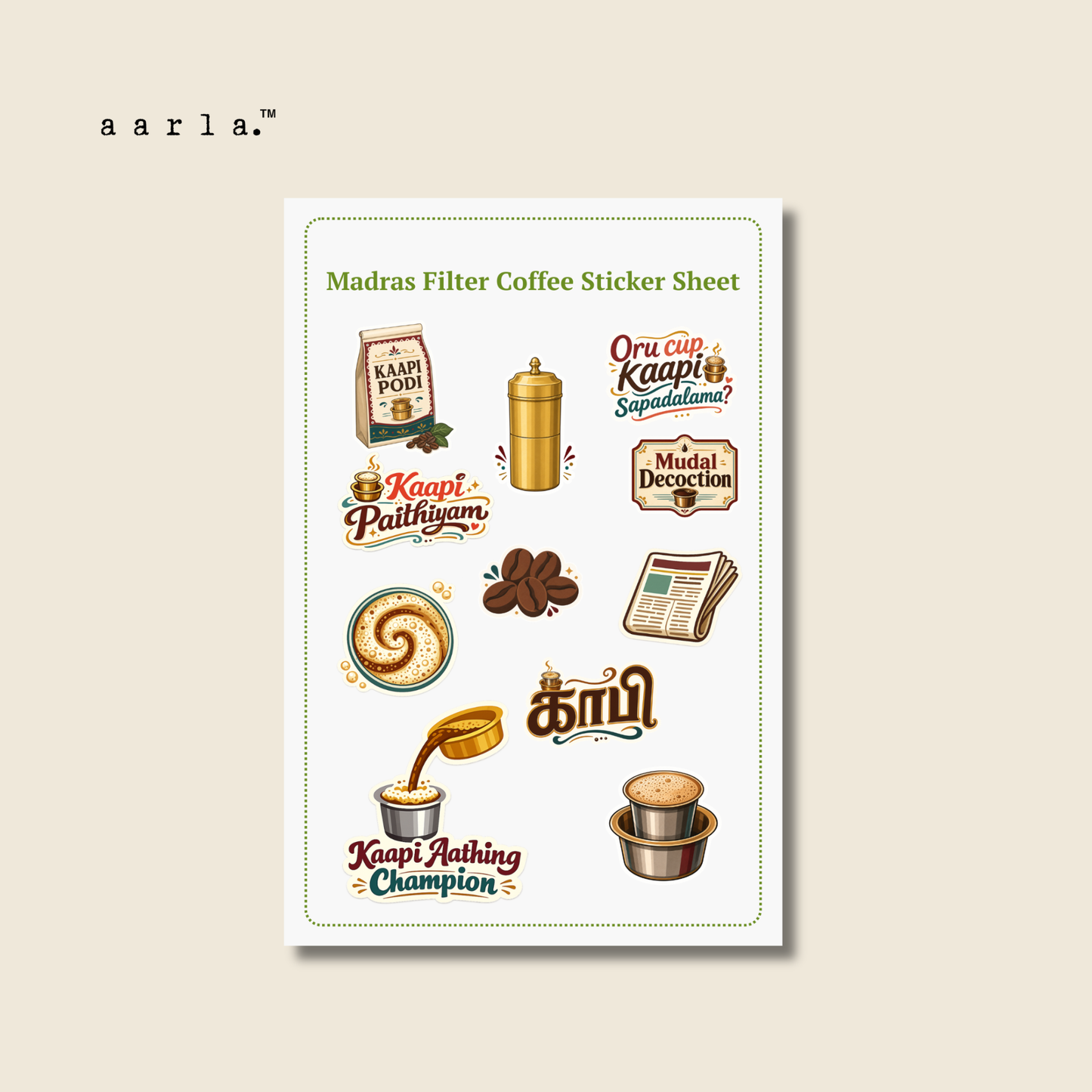 Filter Coffee Sticker Sheet