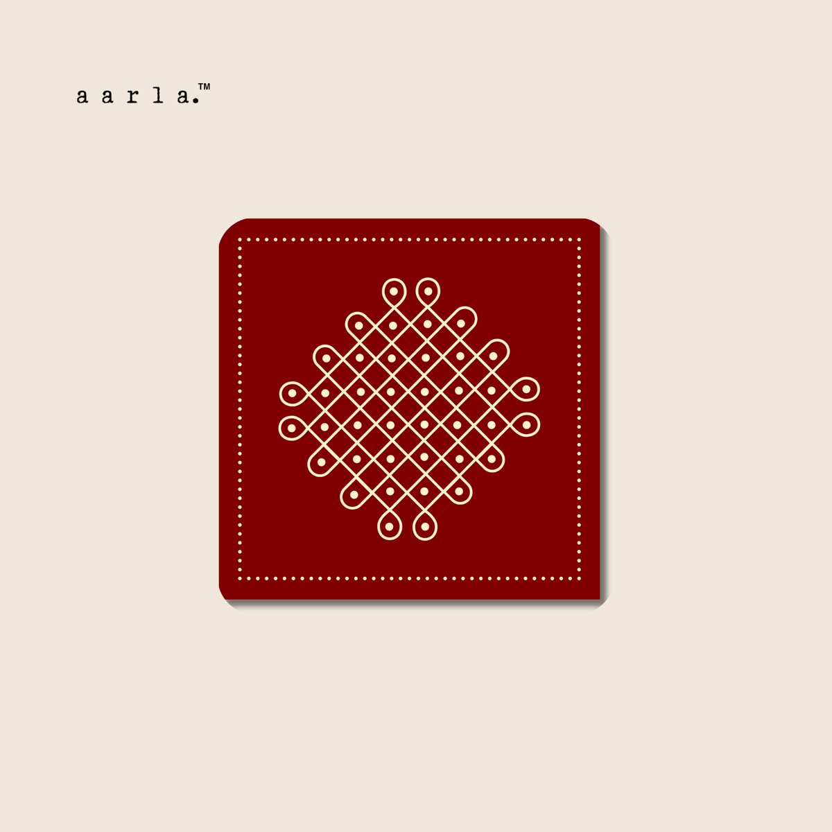 Kolam magnets (Maroon)