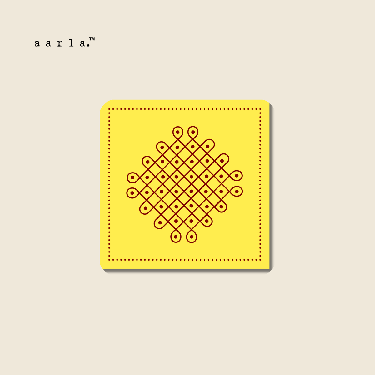 Kolam magnets (Yellow)