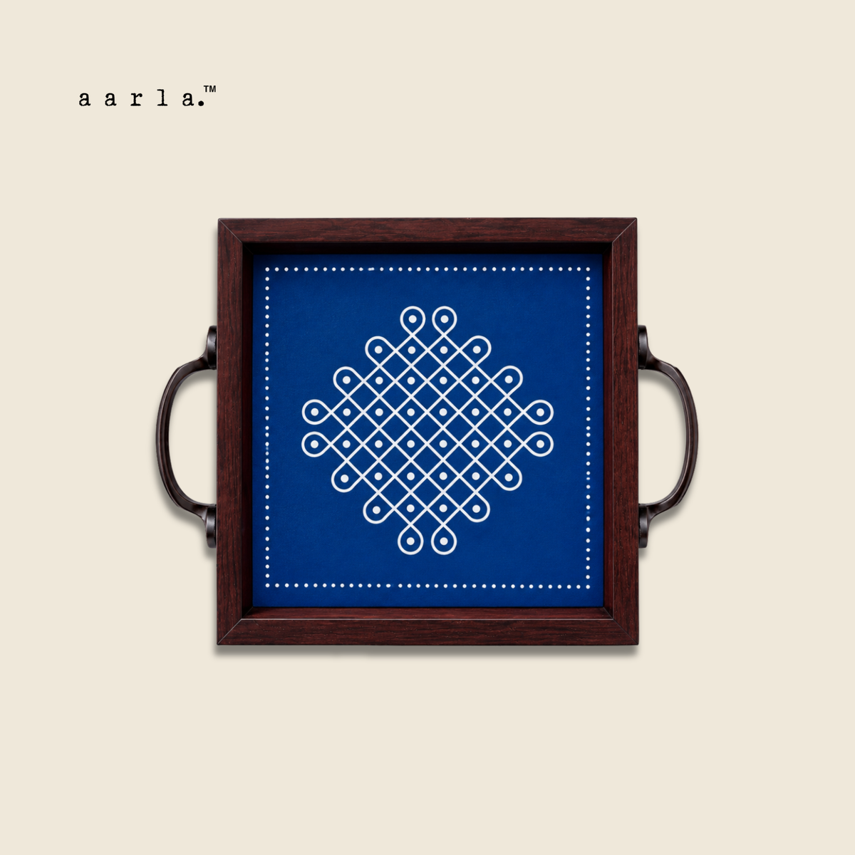Small Kolam Tray (Blue)