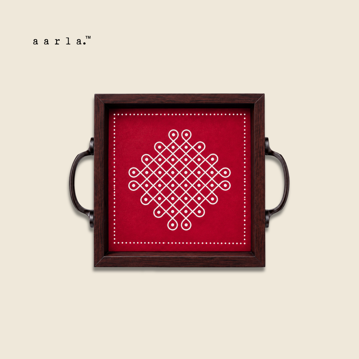 Small kolam tray (Red)