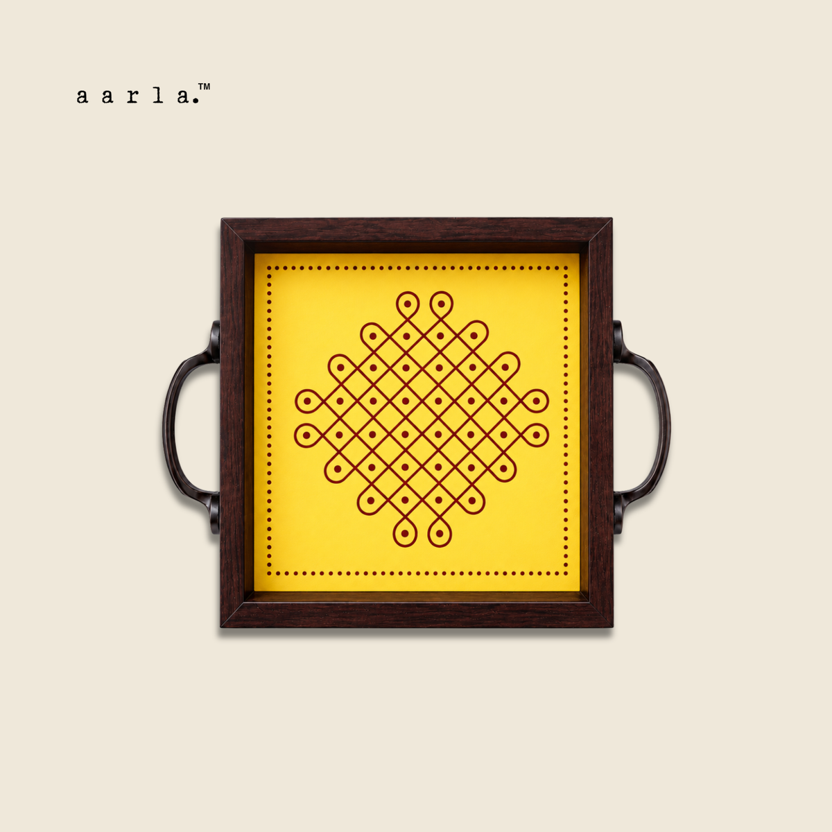 Small kolam tray (yellow)