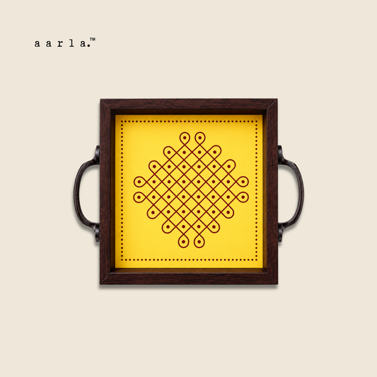 Small kolam tray (yellow)