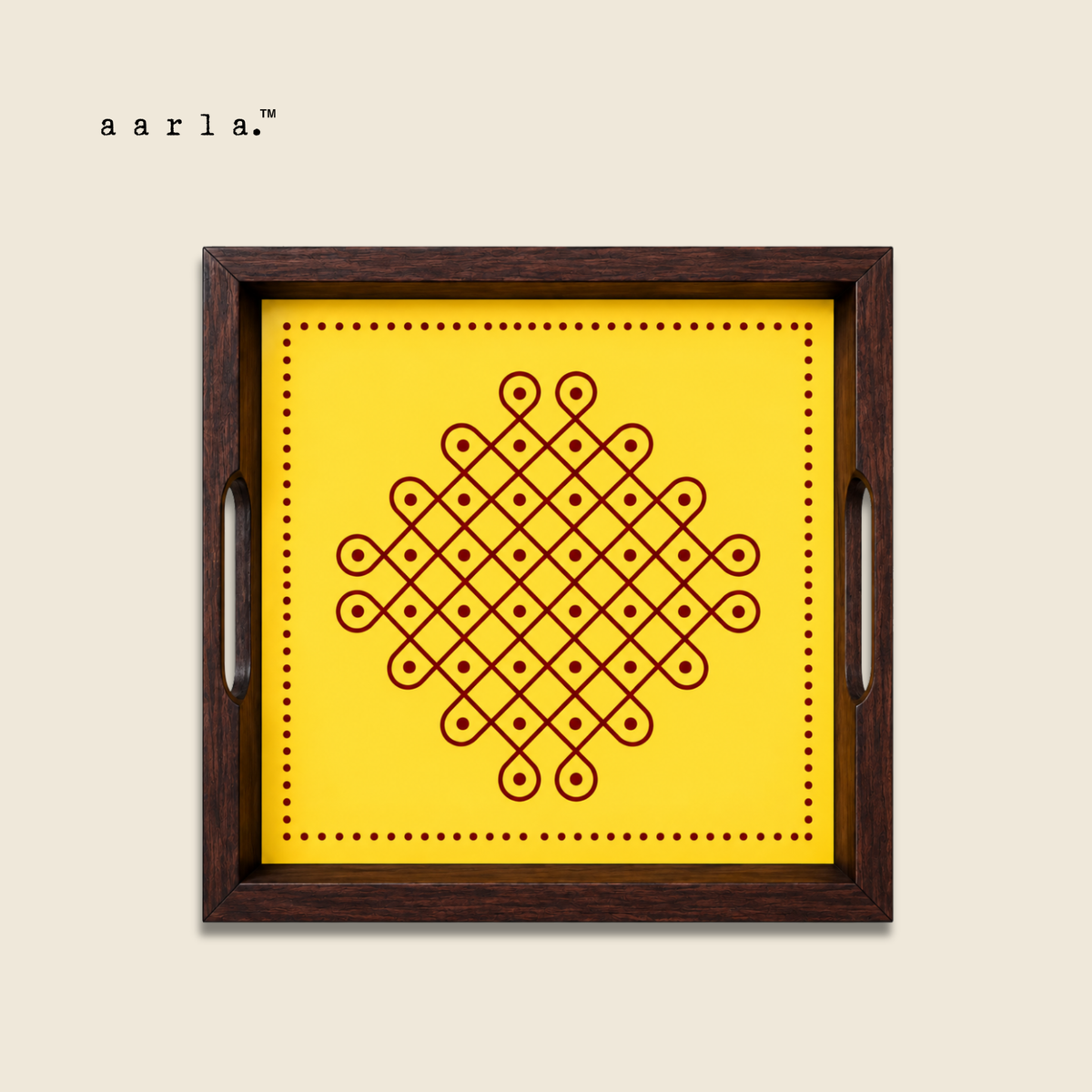 Large kolam tray (yellow)