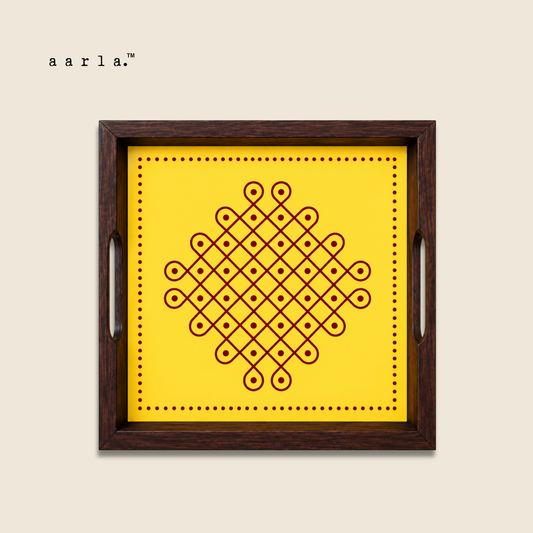 Large kolam tray (yellow)