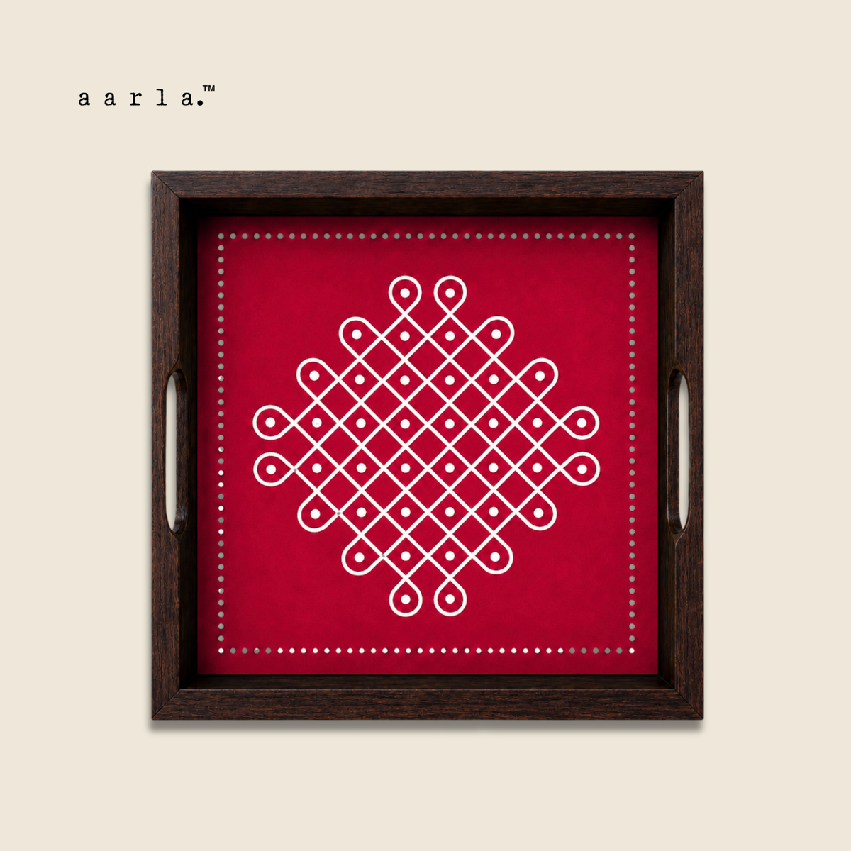 Large kolam tray (Red)
