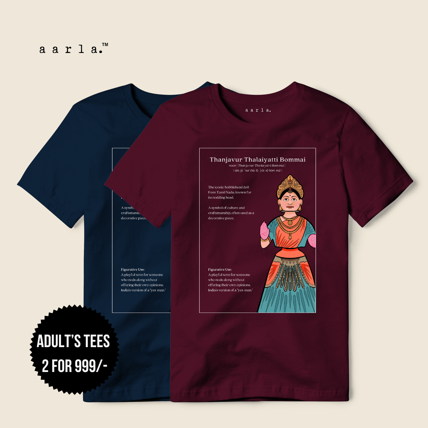 Thanjavur Thalaiyatti Bommai T-Shirt