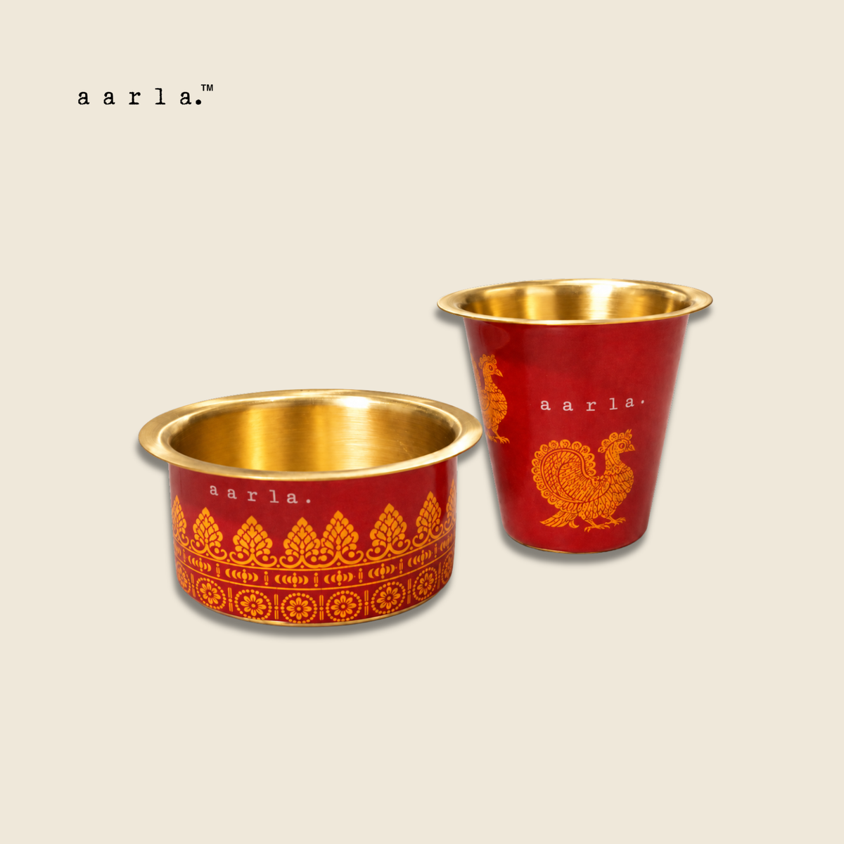 Kanjivaram Inspired Annapakshi Dabara Tumbler