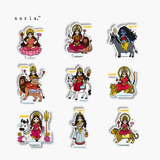 Aarla Divine Magnet Set – 25 pcs (Ganapathi + Navadurga + Ashtalakshmi)