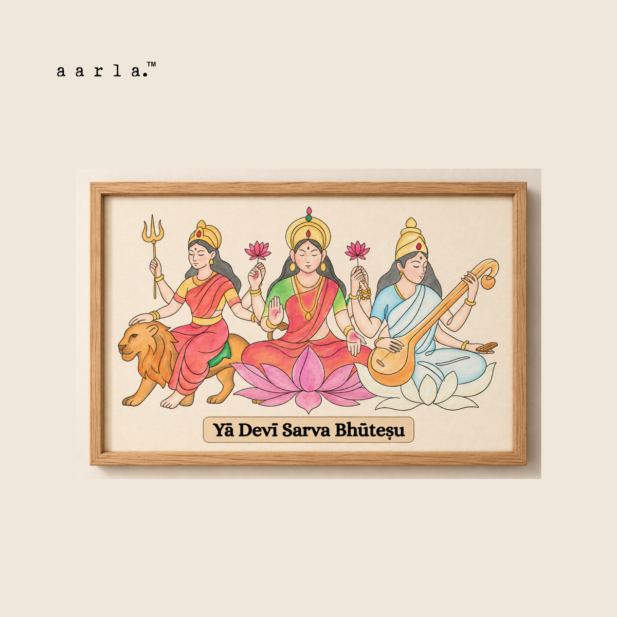 Devi Trinity - Framed Art on Canvas