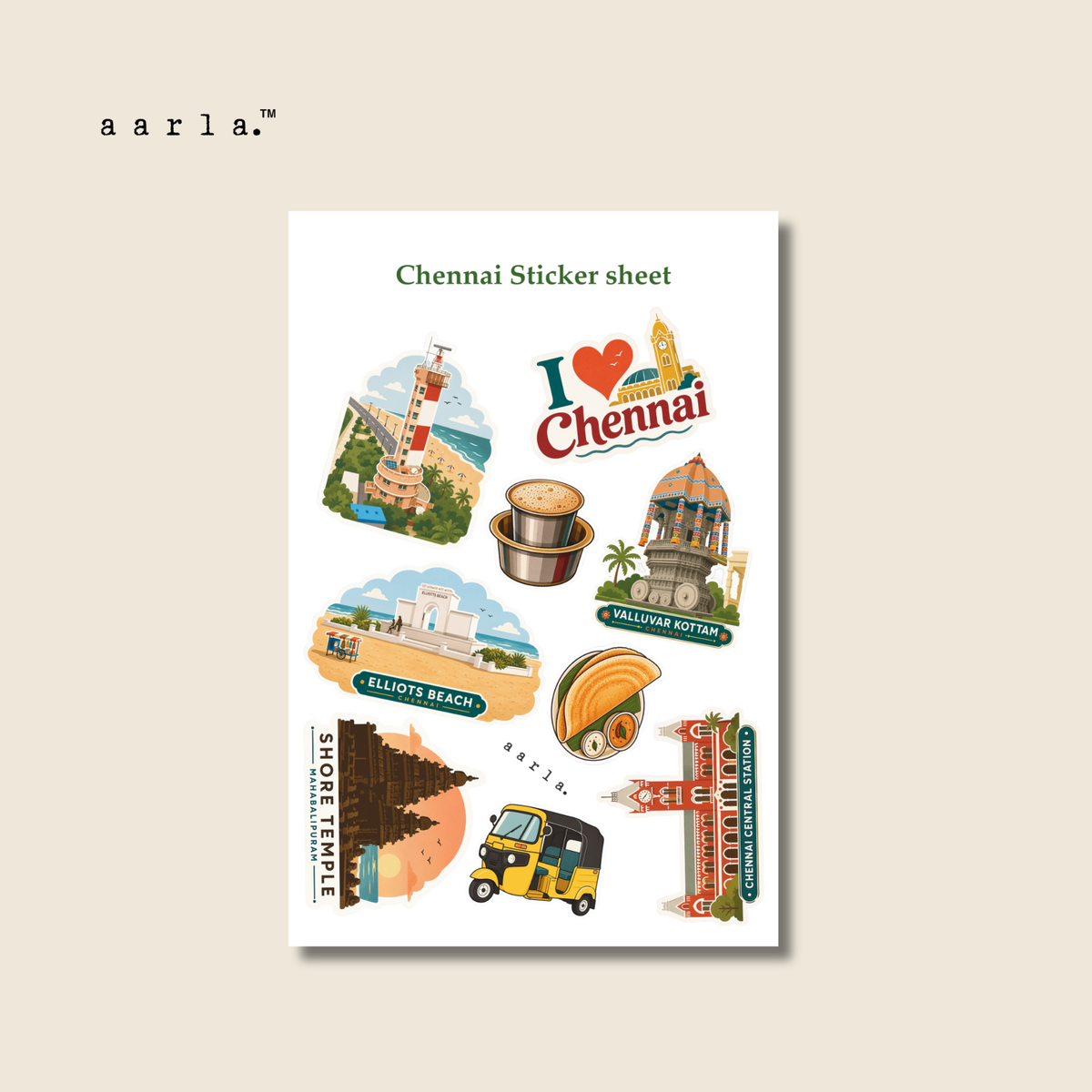 Chennai Sticker Sheet